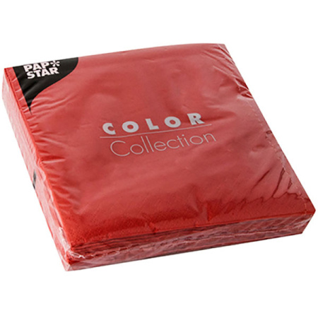 Салфетки бумажные треухслойные 33*33см[20шт];бум. салфет.;,H=2,L=13,B=13см;красный