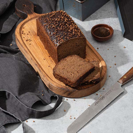 Нож для хлеба «Нордика»;сталь нерж.,дерево;,L=20см