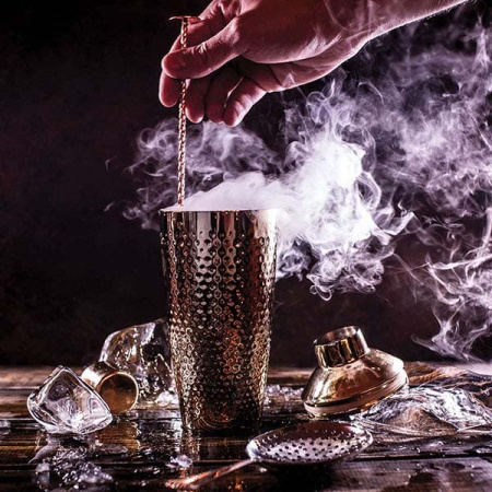 Ложка барная «Пробар» с мадлером;сталь нерж.;,L=260,B=25мм;медный