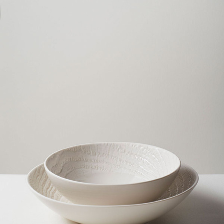 Салатник «Арборесценс»;фарфор;0,85л;D=24,H=6см;слон.кость