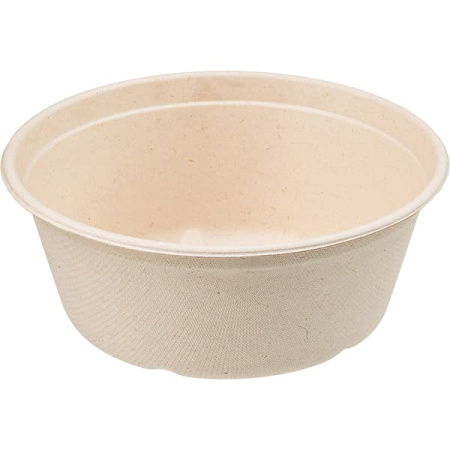 Салатник одноразовый[500шт];тростник;0,5л;D=15см;бежев.