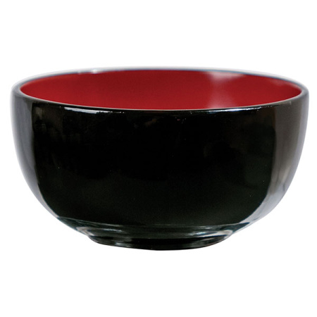 Мисосупница;дерево;300мл;D=110,H=68мм;черный,красный