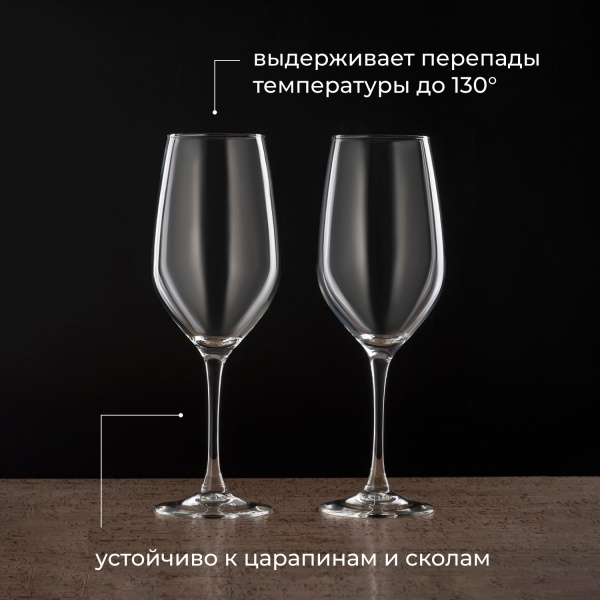 Бокал для вина «Селест»;стекло;0,58л;D=66,H=255мм;прозр.