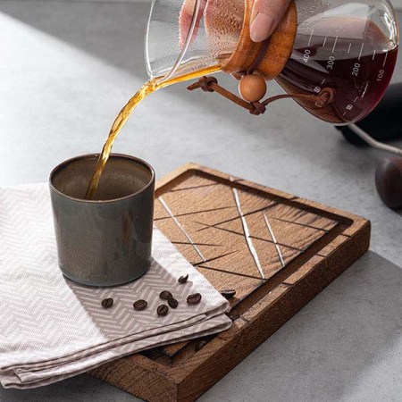 Стакан для горячих напитков «Террес де Ревес»;керамика;310мл;D=85,H=95мм;голуб.,серый