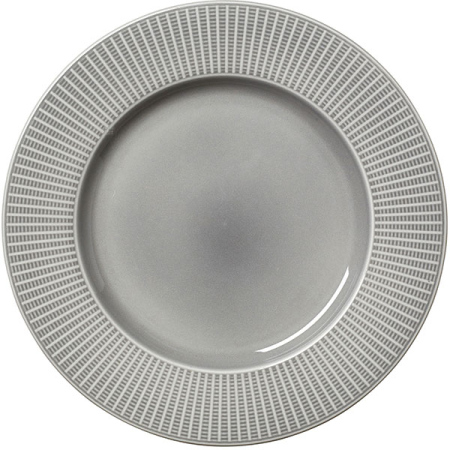 Тарелка «Виллоу Маст» мелкая;фарфор;D=28,5см;серый