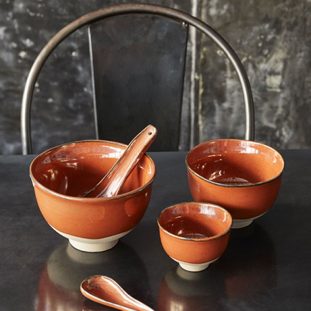 Салатник «Мерси» №1;керамика;D=15см;красный