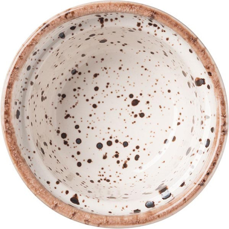 Кокотница «Пунто Бьянка»;фарфор;130мл;,H=55,B=90мм;белый,черный