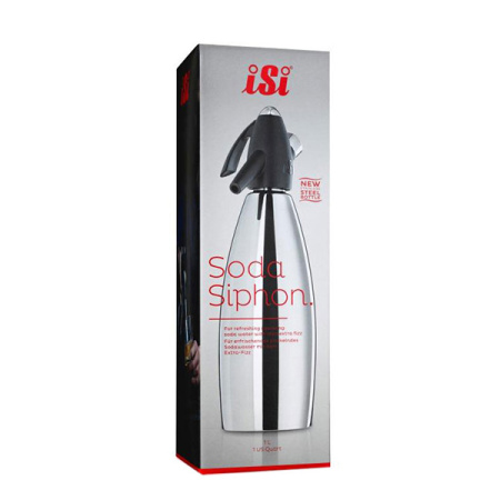 Сифон для газирования воды;сталь нерж.;0,9л;металлич.