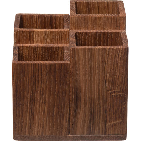 Органайзер для столовых приборов 4 отделения;дуб;,H=14,8,L=15,B=15см