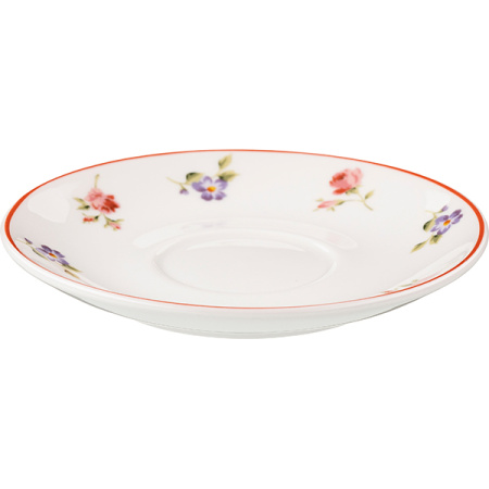 Набор посуды «Поэма Камарг» кофейная пара (чашка + блюдце)[6шт];фарфор;100мл;D=6/12,H=5см;белый,розо