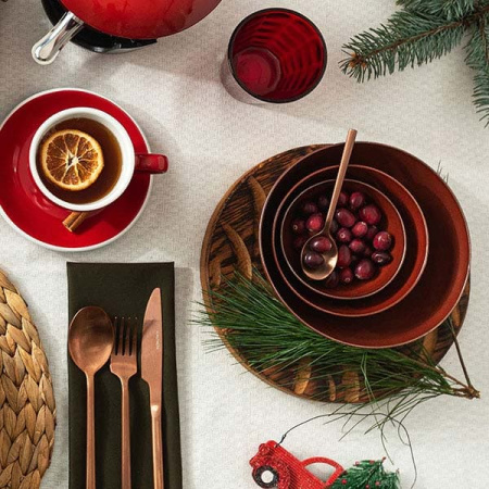 Салатник «Террес де Ревес»;керамика;0,9л;D=184,H=71мм;коричнев.