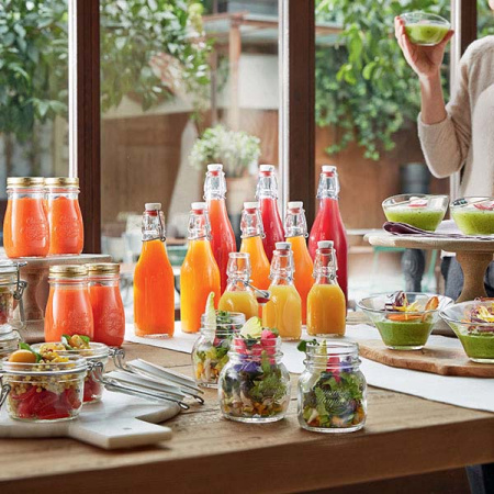 Бутылка «Свинг» с пробкой;стекло,пластик;250мл;D=64,H=192,L=50мм