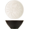 Салатник «День и ночь»;керамика;D=14,H=7см;белый,черный