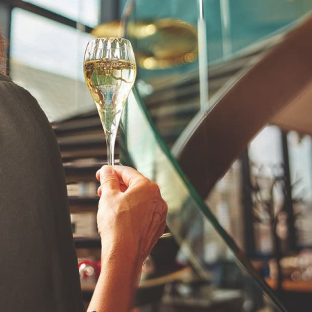 Бокал-флюте «Симетри»;хр.стекло;160мл;D=65,H=198мм;прозр.