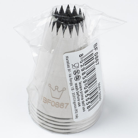 Насадка кондитерская «Открытая звезда» (17 зубцов)[5шт];сталь нерж.;D=35/16,H=50мм