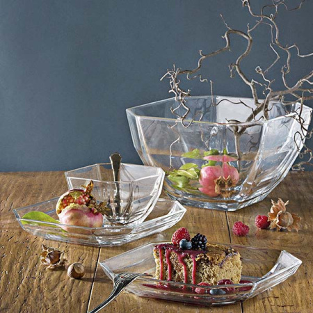 Салатник «Канова» квадратный;стекло;3,34л;,H=13,5,L=22,B=22см;прозр.