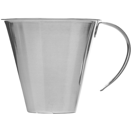 Стакан мерный с ручкой;сталь нерж.;0,5л;D=11,5,H=12см;серебрист.