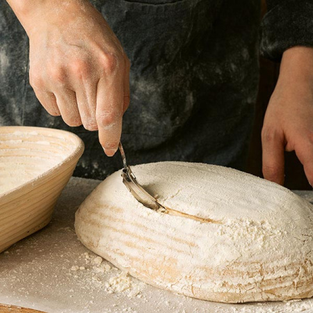 Держатель лезвия для надрезания теста с лезвием и магнитом для крепления к печи;сталь нерж.;,L=12,8с