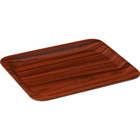 Поднос прямоугольный;пластик;,L=32,5,B=26,5см;тем.дерево