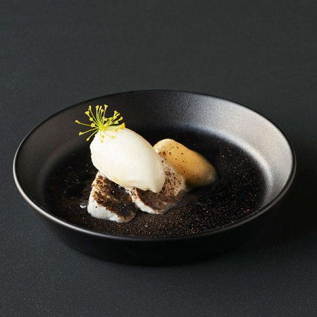 Салатник «Экинокс»;керамика;150мл;D=140,H=25мм;черный