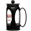 Френч-пресс «Кения Нью»;стекло,пластик;350мл;D=75,H=150,L=105мм;черный,прозр.