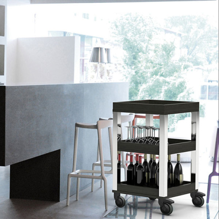 Тележка сервировочная 3 яруса для напитков;мдф;,H=94,L=50,B=50см;венге