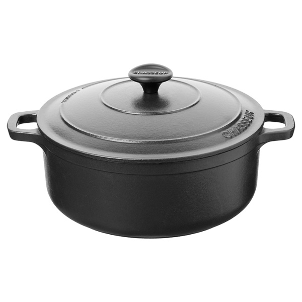 Кастрюля для запекания с крышкой;чугун;3,8л;D=24,H=17,L=34см;черный