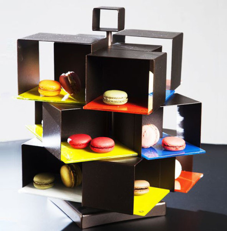 Стойка фуршетная 15 отделений вращающаяся;металл,стекло;,H=41см;бежев.