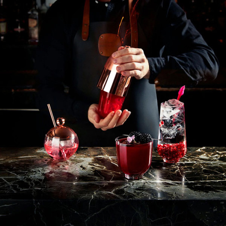 Креманка «Хэпберн» с крышкой и ложкой;хр.стекло,металл;0,5л;D=88,H=161мм;прозр.,золотой