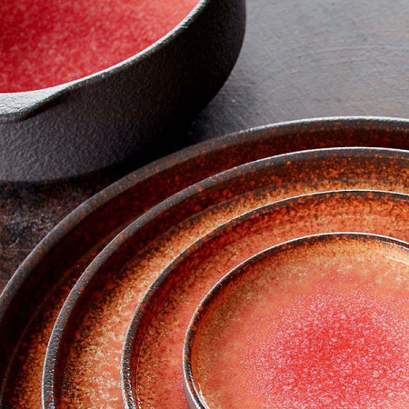 Салатник «Агат»;фарфор;0,75л;D=15см;красный