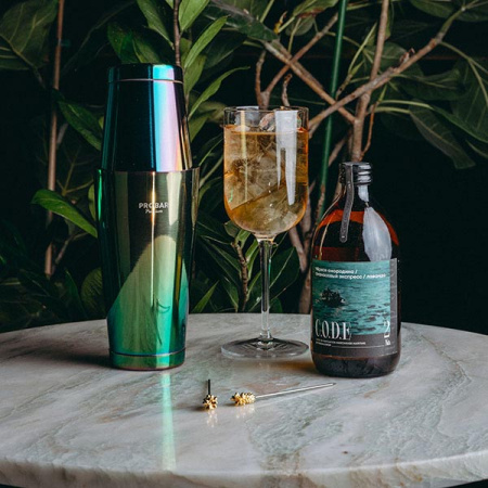 Шейкер американский «Пробар Премиум Иридио»;сталь нерж.;0,84л;D=92,H=172мм;разноцветн.