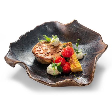 Салатник «Ро Дизайн Бай Эрбиси»;керамика;D=30см;коричнев.