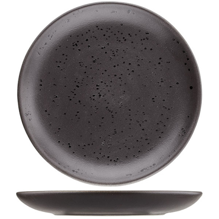 Тарелка «Оникс» плоская без полей;керамика;D=210,H=23мм;черный