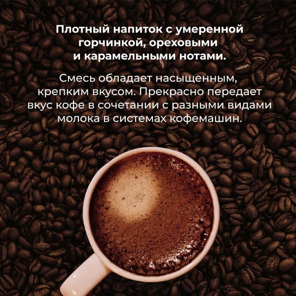 Кофе в зернах «Бленд Вендинг» Doppio для эспрессо (Арабика 40% Бразилия / Робуста 60% Вьетнам);1кг