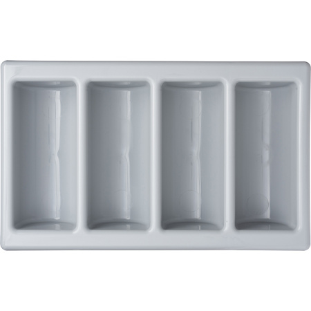 Органайзер для столовых приборов 4 отделения;полипроп.;,H=10,L=54,B=33см;серый