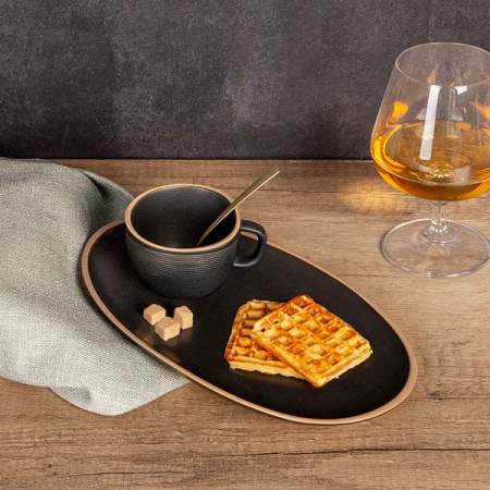 Стакан для горячих напитков «Галлоуэй»;керамика;200мл;D=80,H=65мм;черный