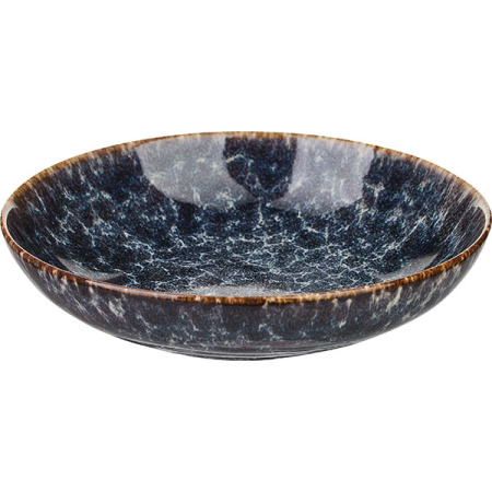 Салатник «Стоун»;фарфор;0,6л;D=197,H=60мм;сине-серый