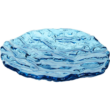 Салатник «Море»;стекло;D=24,H=4см;синий
