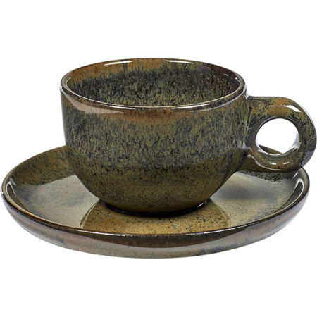 Кофейная пара «Серфис»;керамика;130мл;D=80/132мм;сизый