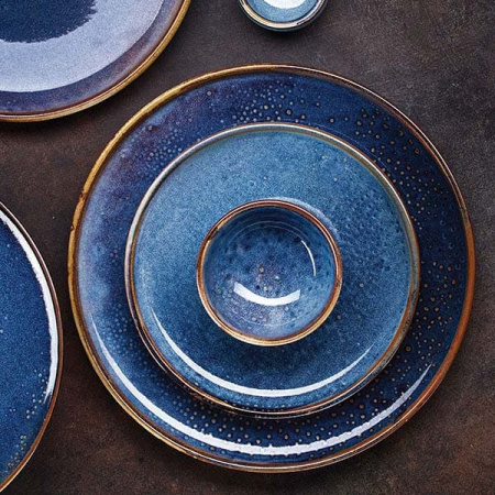 Салатник «Ирис»;фарфор;150мл;D=100,H=45мм;голуб.