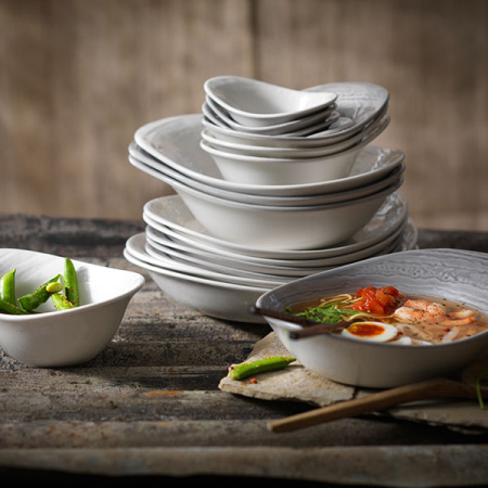 Салатник «Скейп грей»;фарфор;250мл;,H=65,L=155,B=120мм;серый