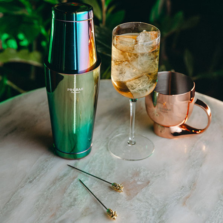 Украшения для коктейлей «Солар» на шпажках в форме ананаса;сталь нерж.;,L=11,5см;золотой