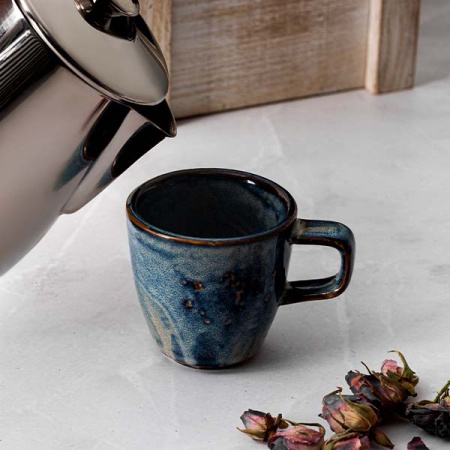 Чашка кофейная «Ирис»;фарфор;100мл;D=65,H=62мм;голуб.