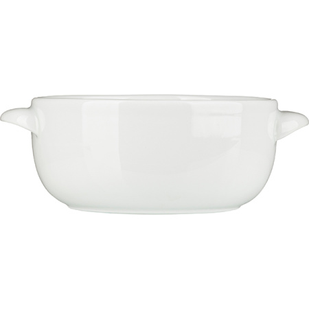 Горшок для запекания «Белая» Классический без крышки;фарфор;350мл;D=145/115,H=53мм;белый