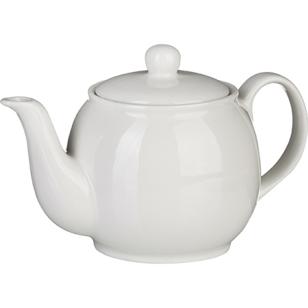 Чайник заварочный без сита;фарфор;0,5л;белый
