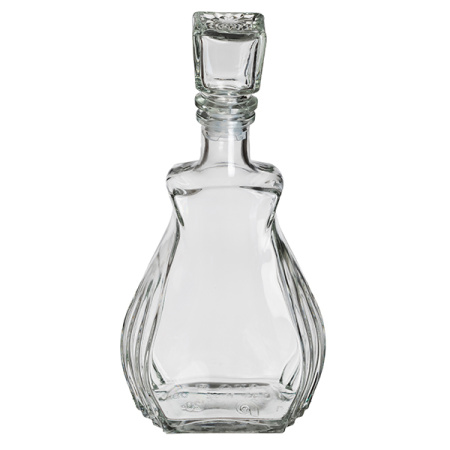 Штоф «Луи» с пробкой;стекло;0,5л;D=30,H=185,L=115,B=60мм;прозр.