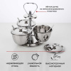Набор емкостей фуршетных для соусов и специй (3 чаши);сталь нерж.,пластик;D=10,H=20,5см;металлич.