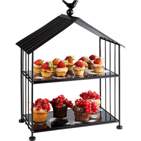 Этажерка 2 яруса с подносами GN 1/3;металл,стекло;,H=50,L=375,B=210мм