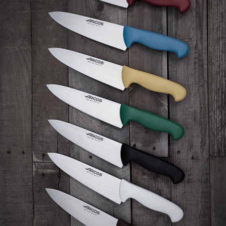 Нож поварской «2900»;сталь нерж.,полипроп.;,L=333/200,B=50мм;желт.,металлич.