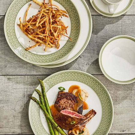 Кружка «Бид Сейдж Вош»;фарфор;285мл;D=7,H=11,L=11см;белый,зелен.